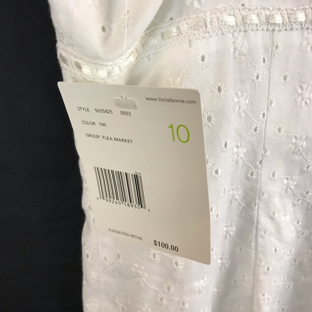Liz Claiborne I Vintage 90s Slip Dress I White - Picture 3 of 8
